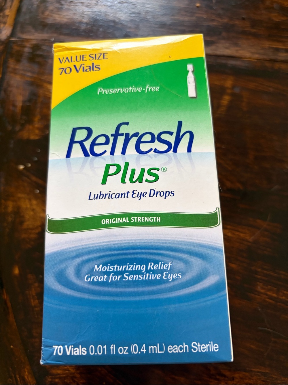 Refresh plus lubricant eye drops 70 vials New